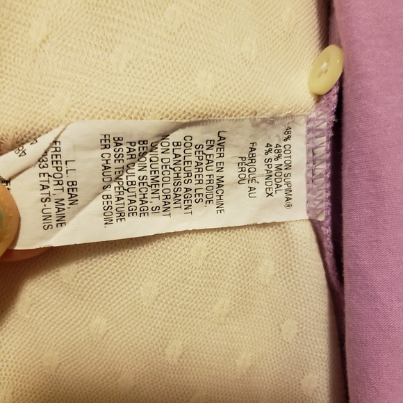 L.L. Bean Lilac Purple Open Cardigan - Picture 7 of 8